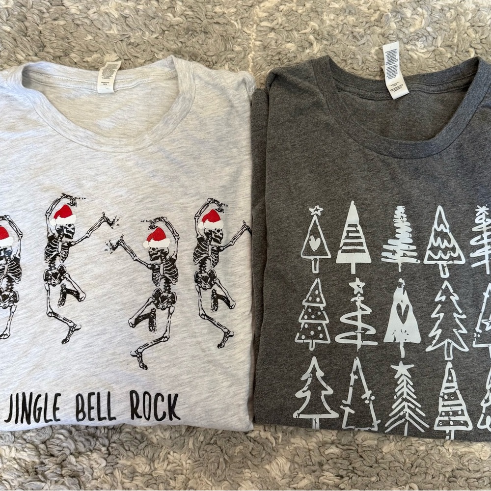Gray and Dark Gray Holiday Shirts